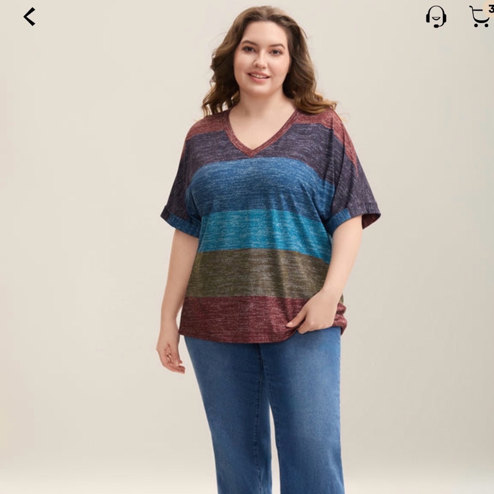 BloomChic Maroon Patterned Top - Picture 4 of 8